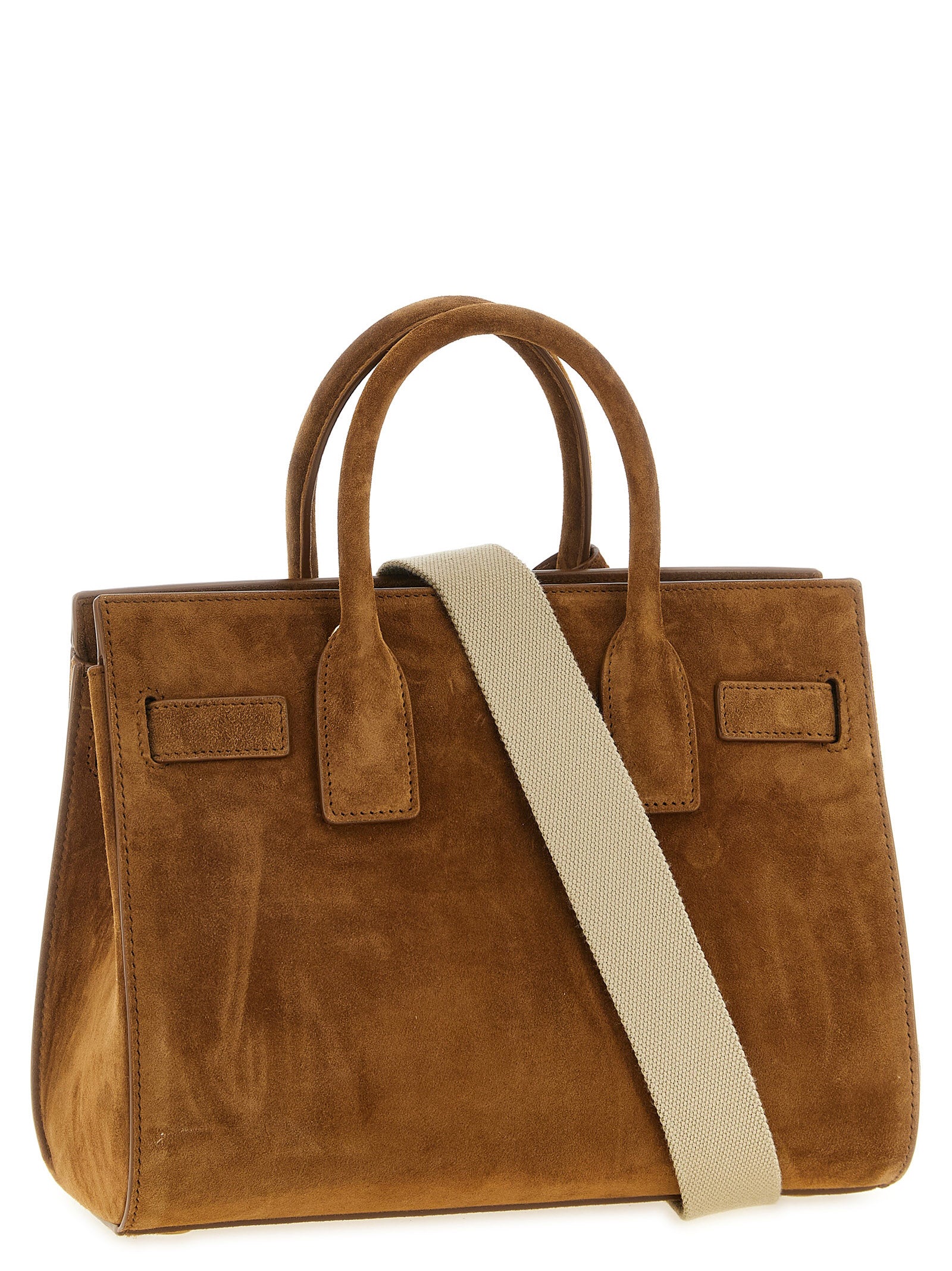 Saint Laurent Brown Sac De Jour Small Handbag Calf Leather
