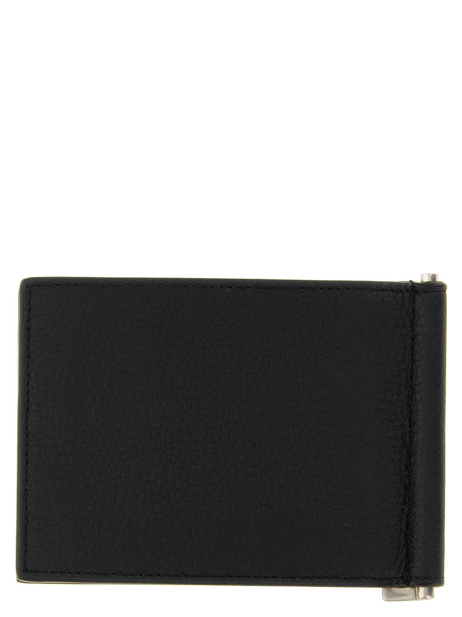 Saint Laurent Black Money Clip Leather