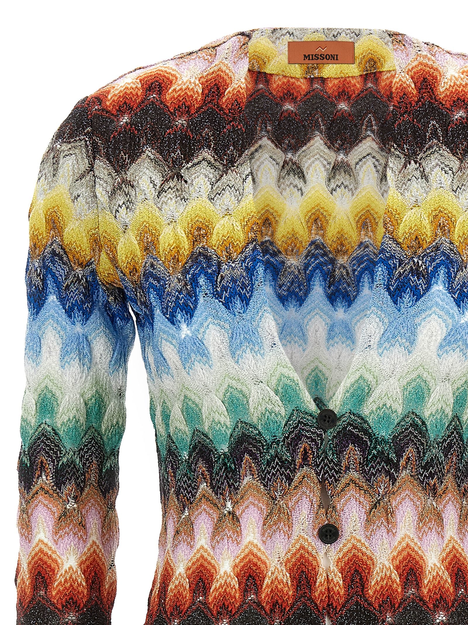 Missoni Multicolor Viscose Lamé Cardigan
