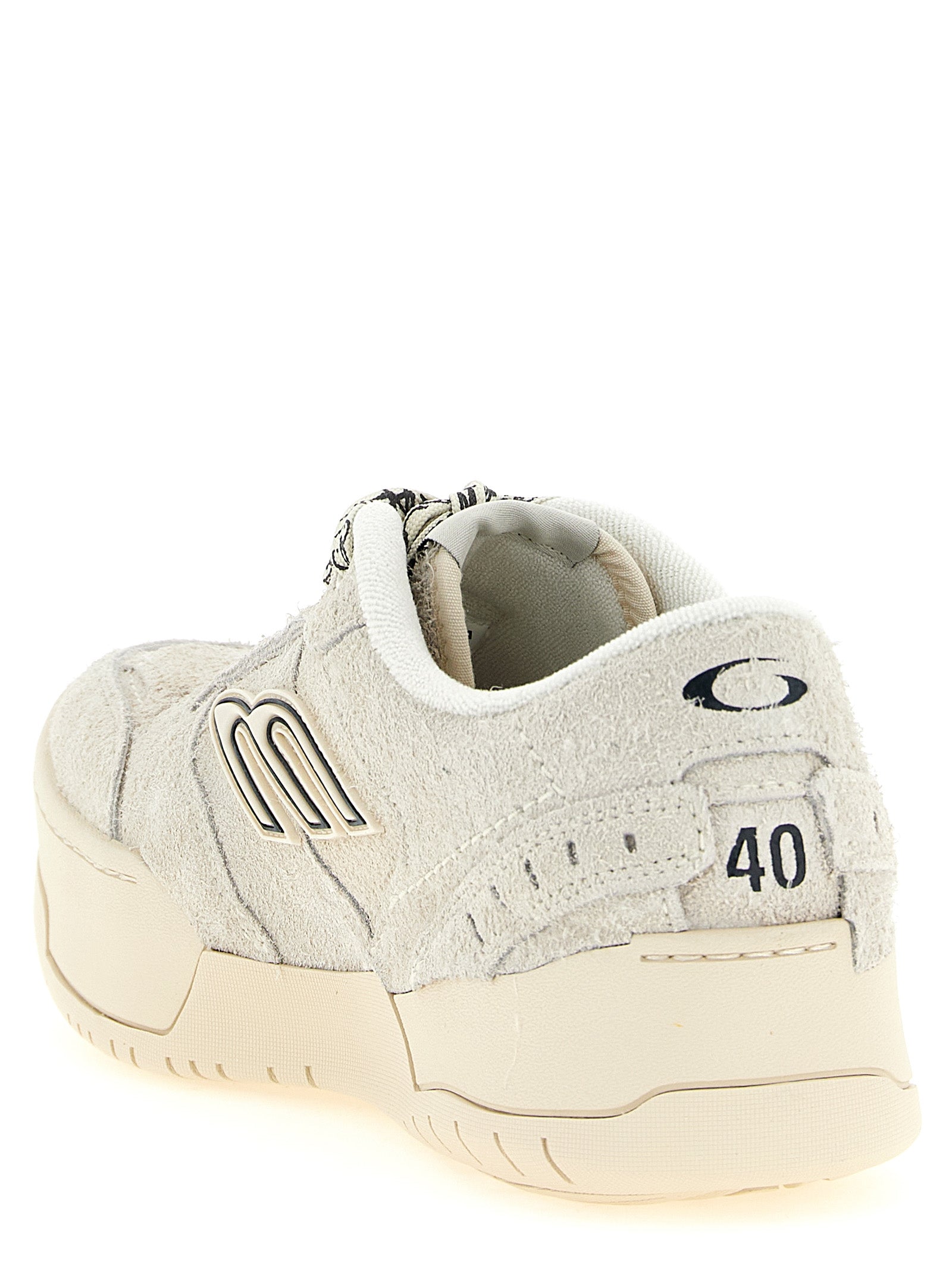 Balenciaga Beige Hamptons Leather Platform Sneakers