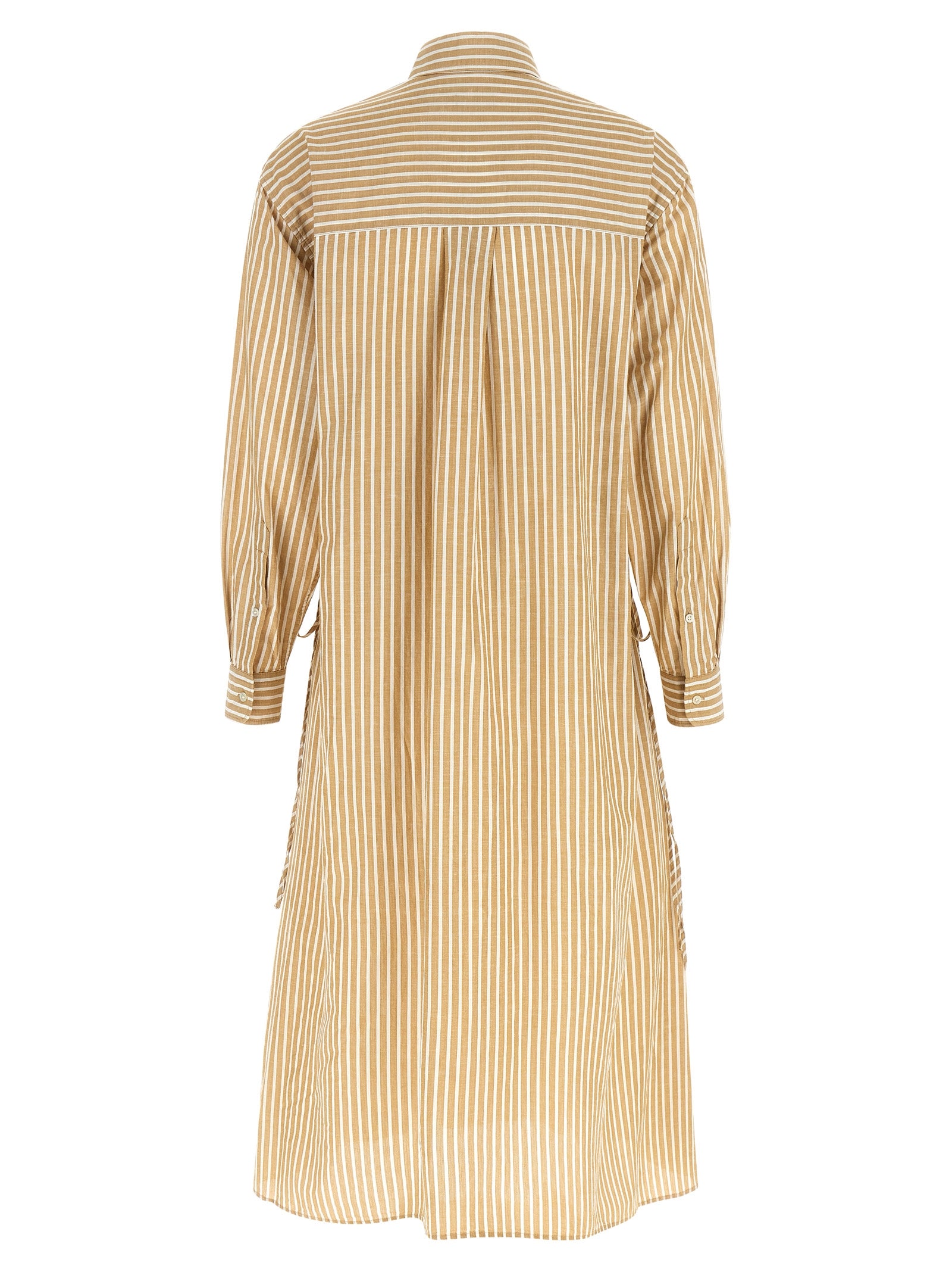 Polo Ralph Lauren Beige Cotton Linen Midi Dress