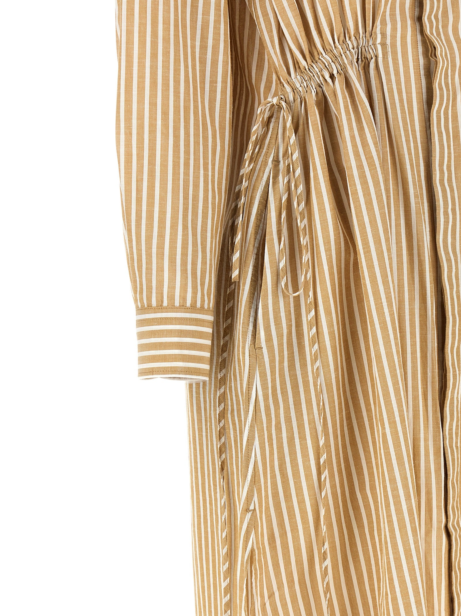 Polo Ralph Lauren Beige Cotton Linen Midi Dress