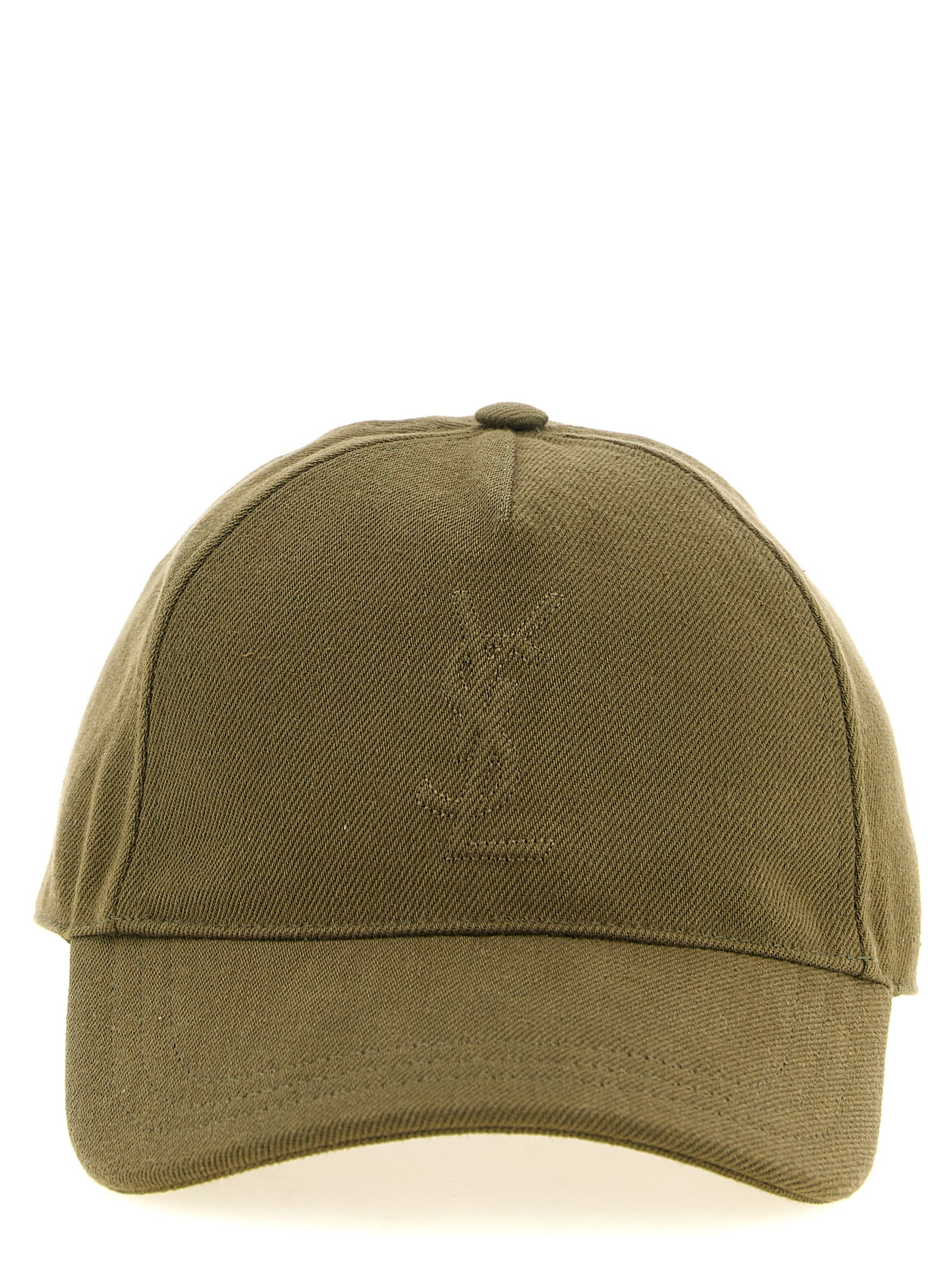 Saint Laurent Green Bicolor Cotton Baseball Hat