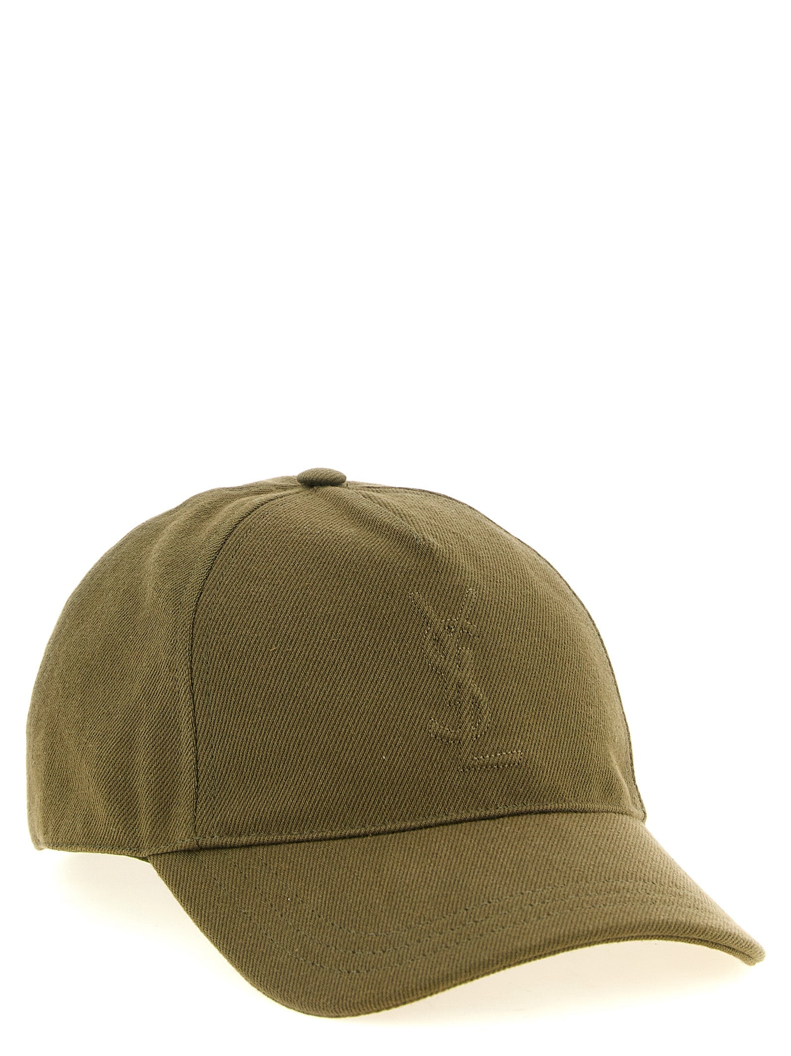 Saint Laurent Green Bicolor Cotton Baseball Hat