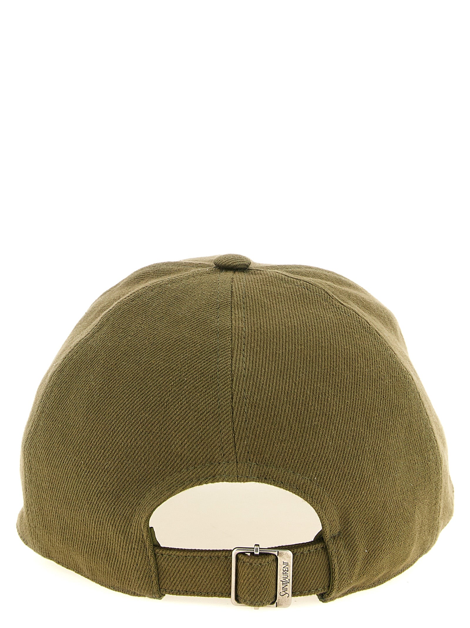 Saint Laurent Green Bicolor Cotton Baseball Hat