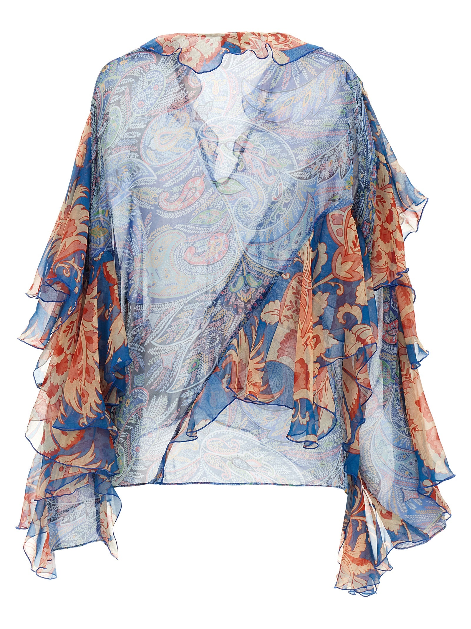 Etro Light Blue Silk Blouse