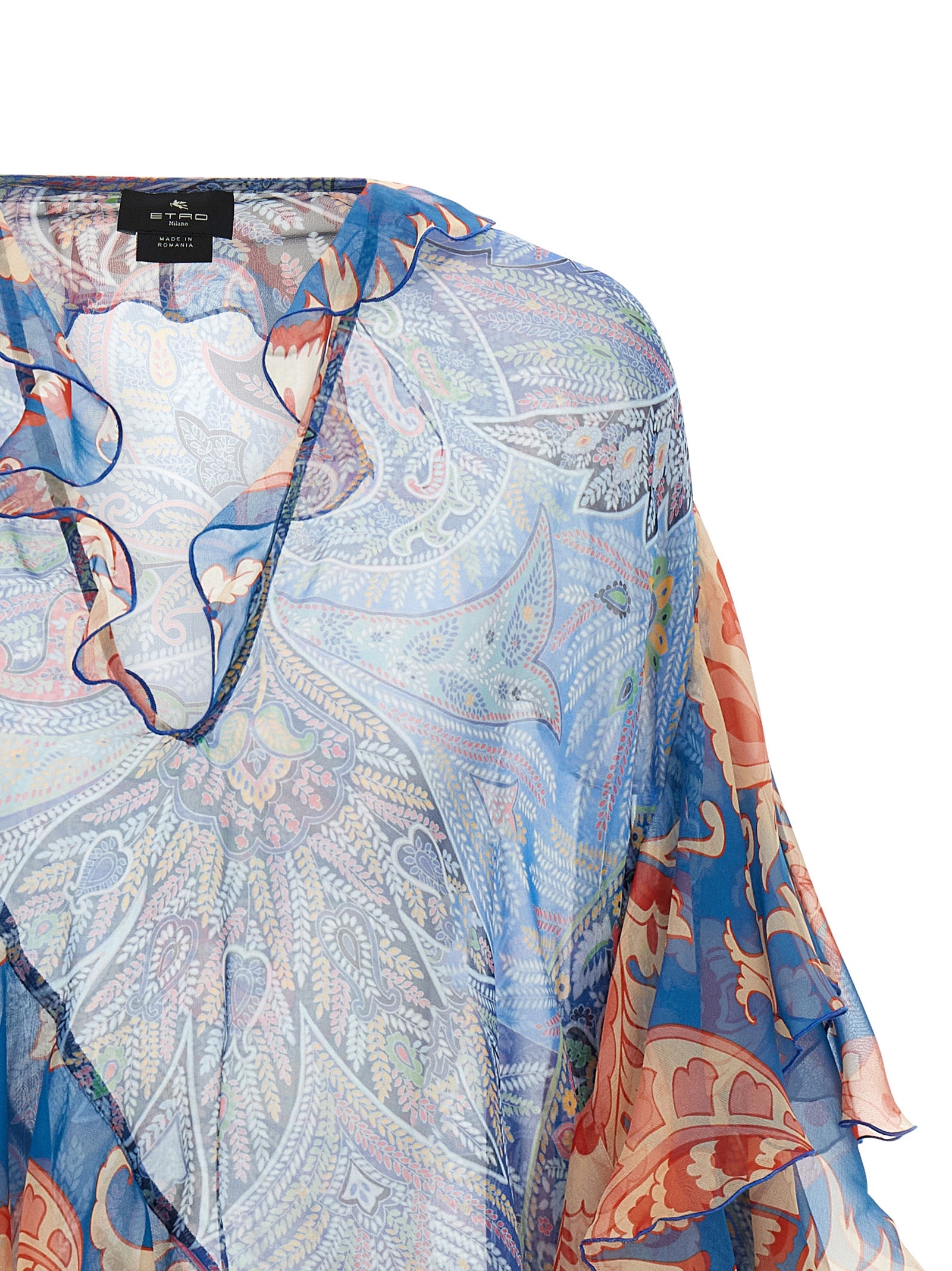 Etro Light Blue Silk Blouse