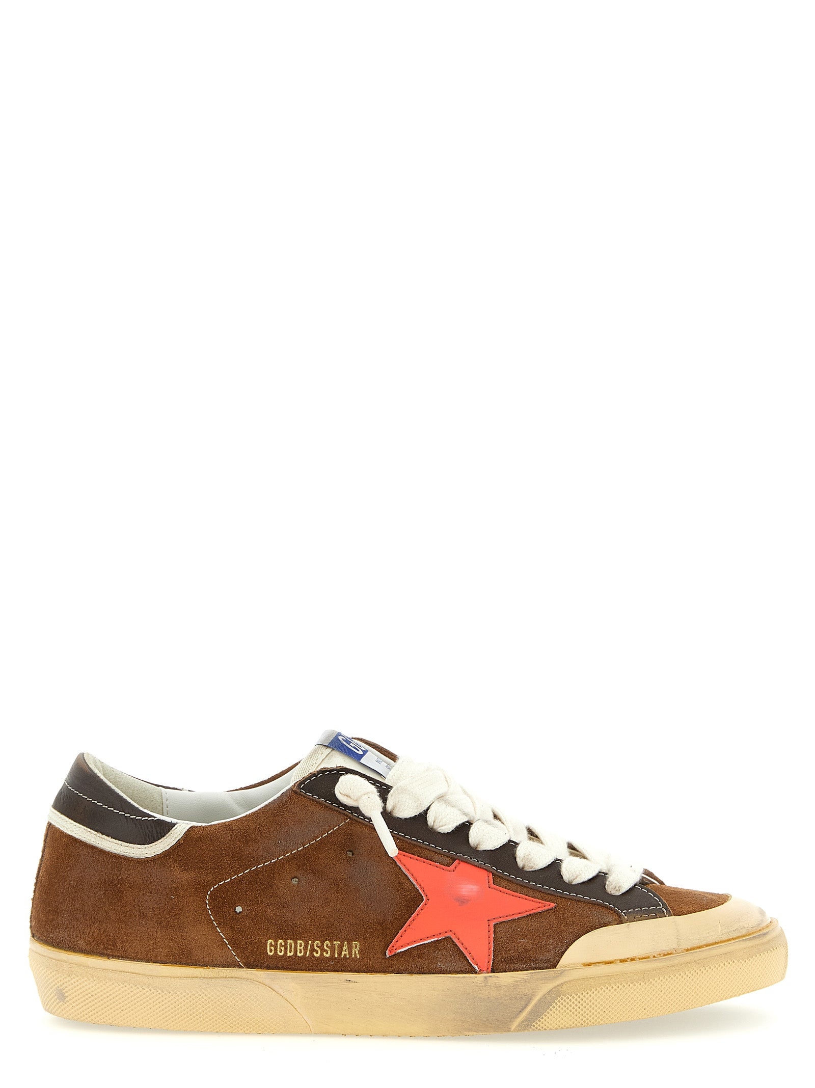 Golden Goose Brown Super Star Low Top Leather Sneakers