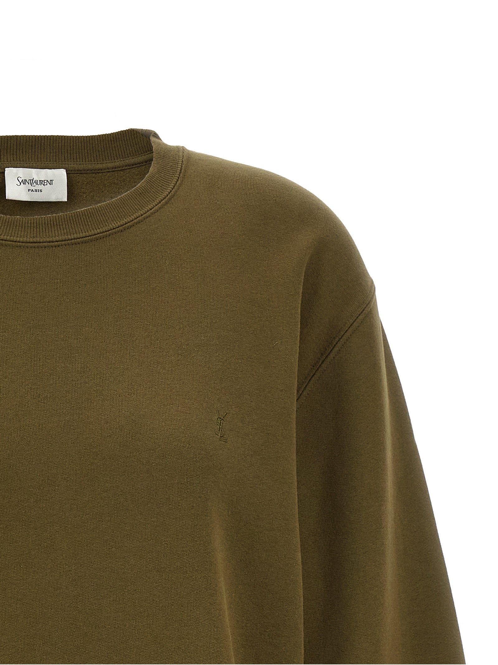 Saint Laurent Green Cotton Sweatshirt