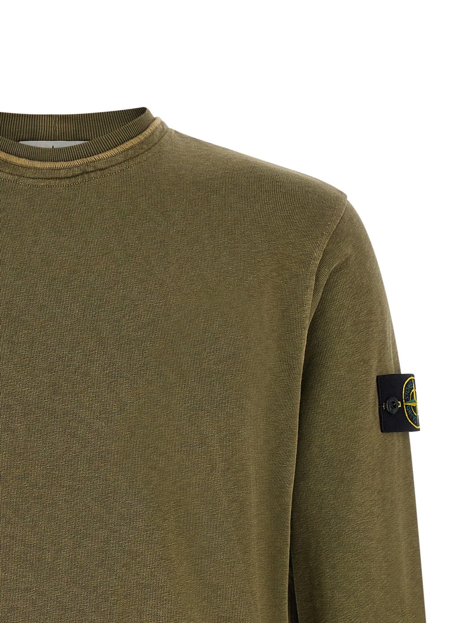 Stone Island Green Cotton Sweatshirt
