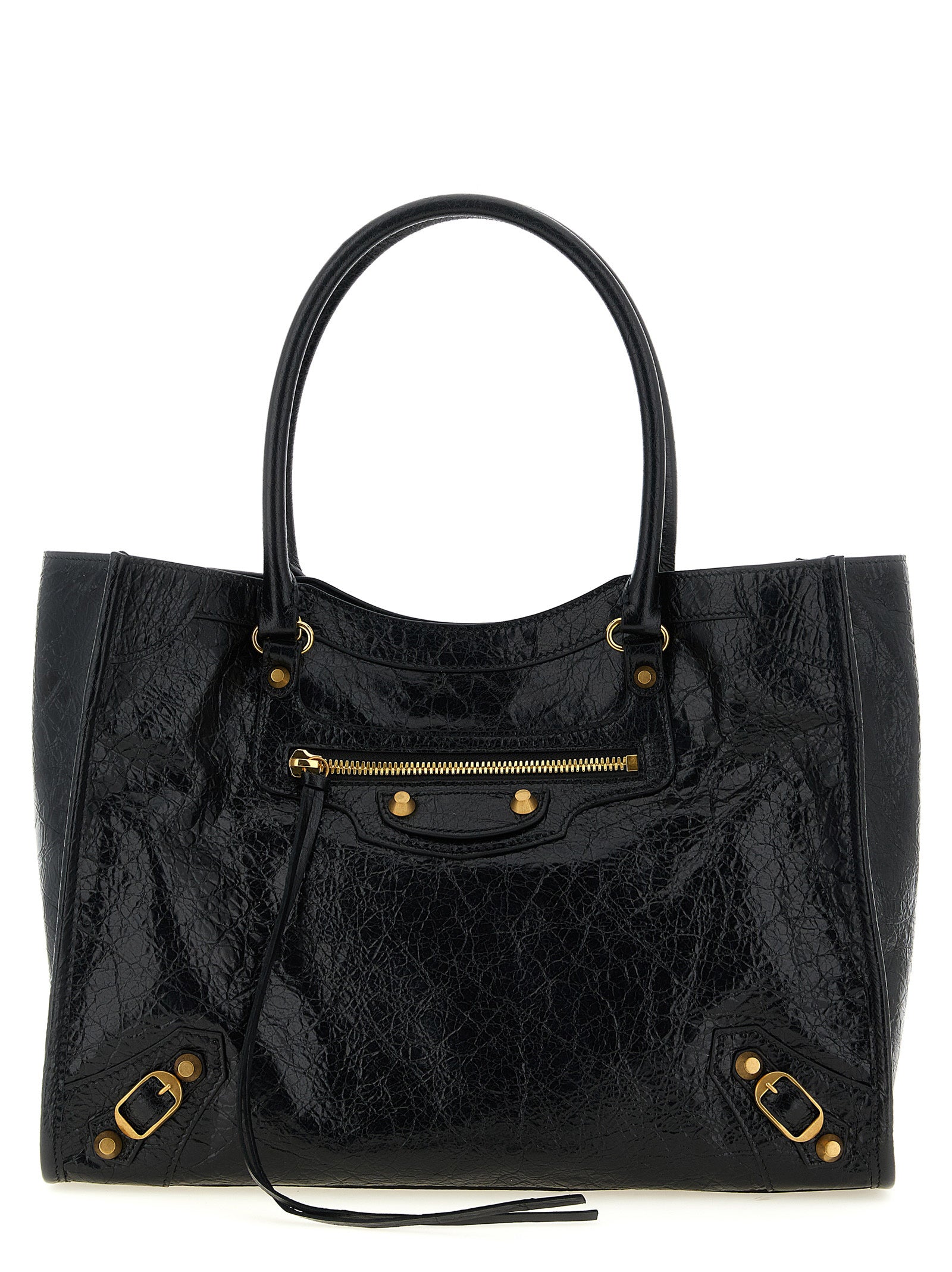 Balenciaga Black Arena Storico Lambskin Tote Bag