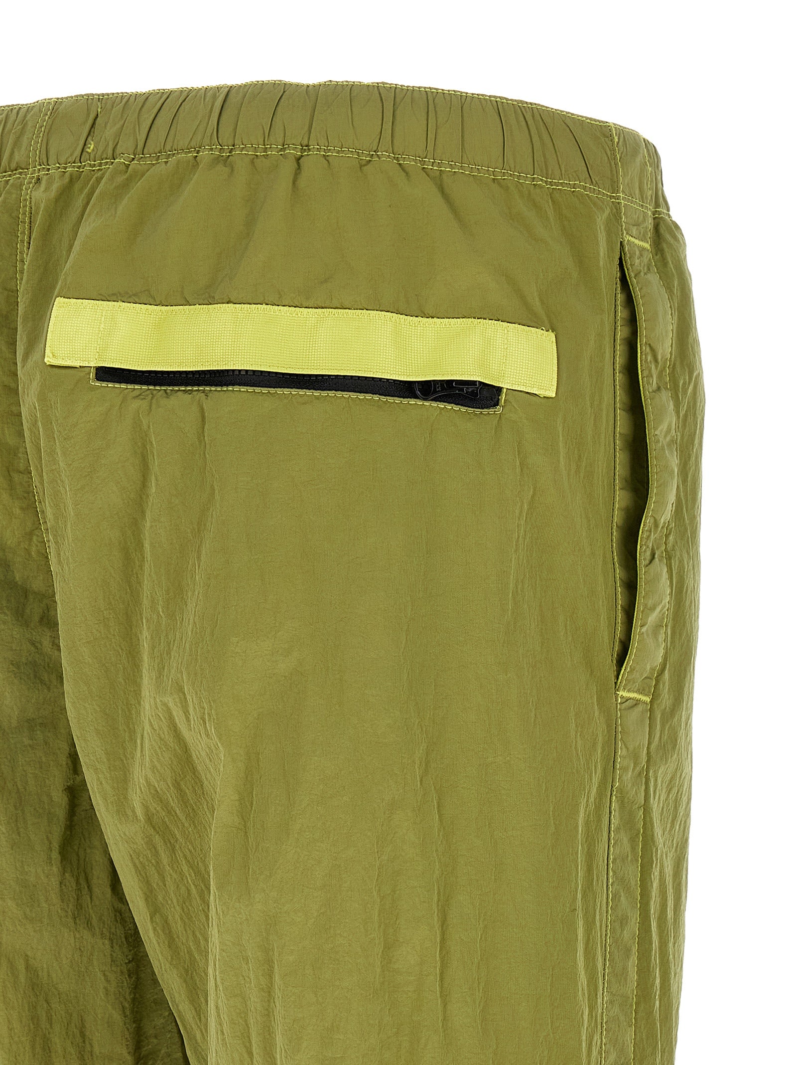 Stone Island Green Nylon Bicolor Joggers