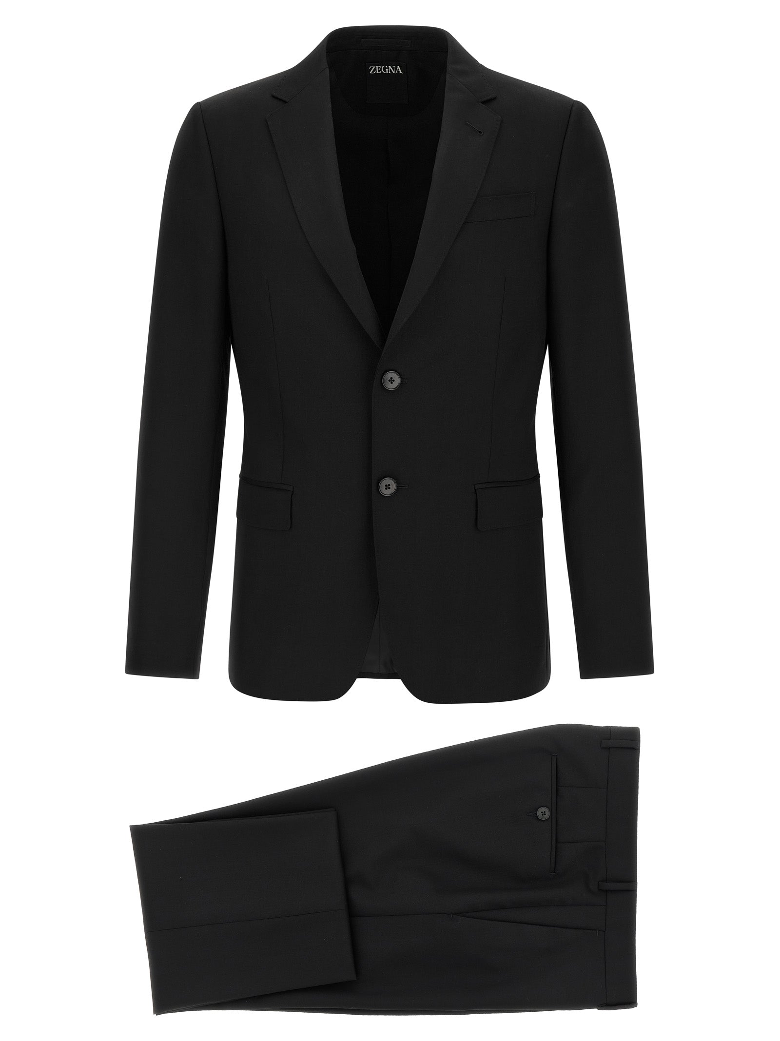 ZEGNA Black Wool Mohair Blazer
