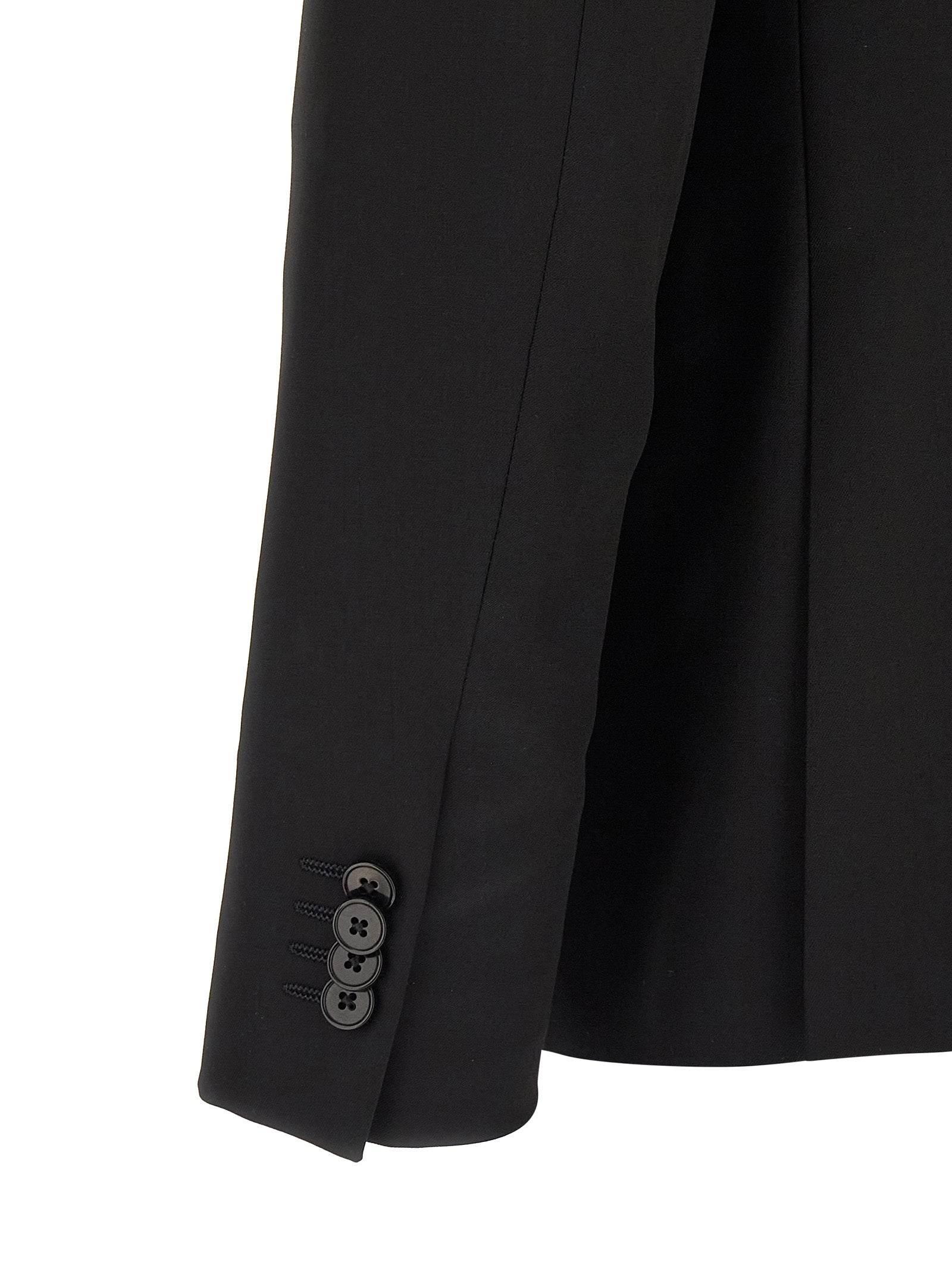 ZEGNA Black Wool Mohair Blazer