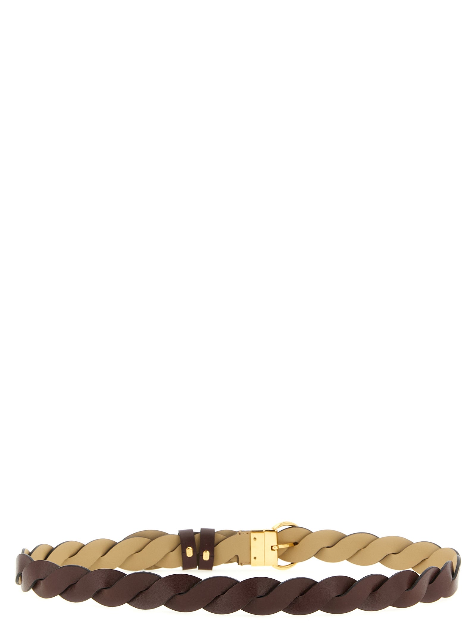 Fendi Multicolor Reversible Braided Leather Belt