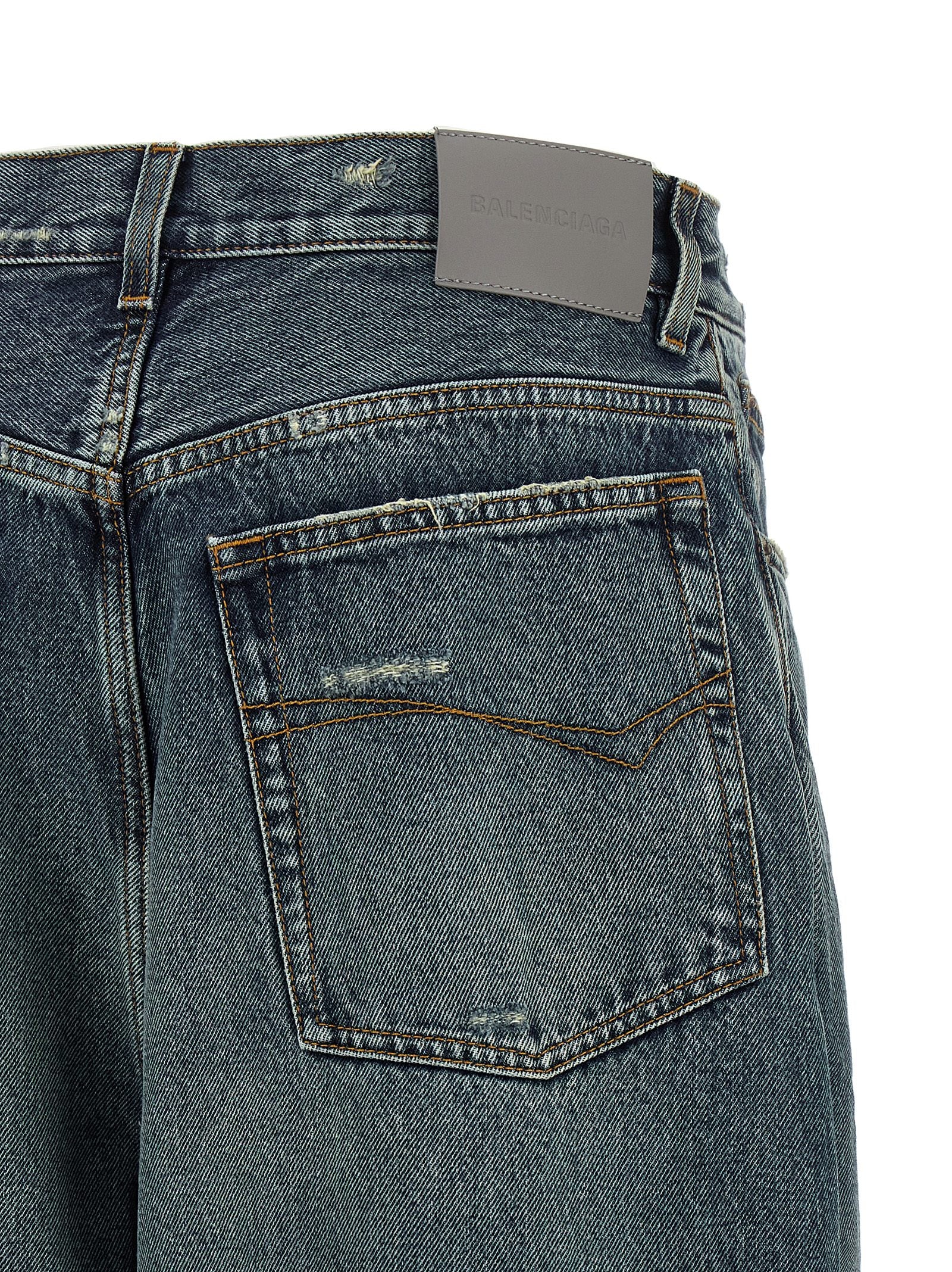 Balenciaga Blue Stone-Washed Cotton Jeans