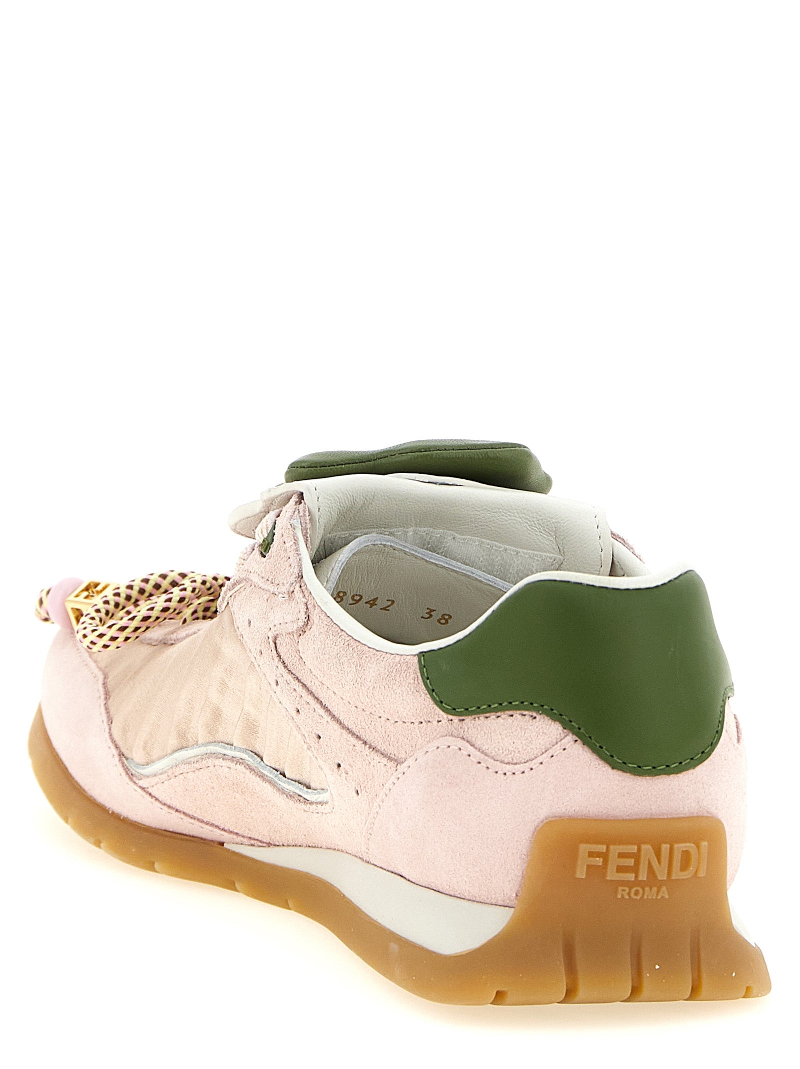Fendi Pink Wave Pulse Sneakers Calf Leather