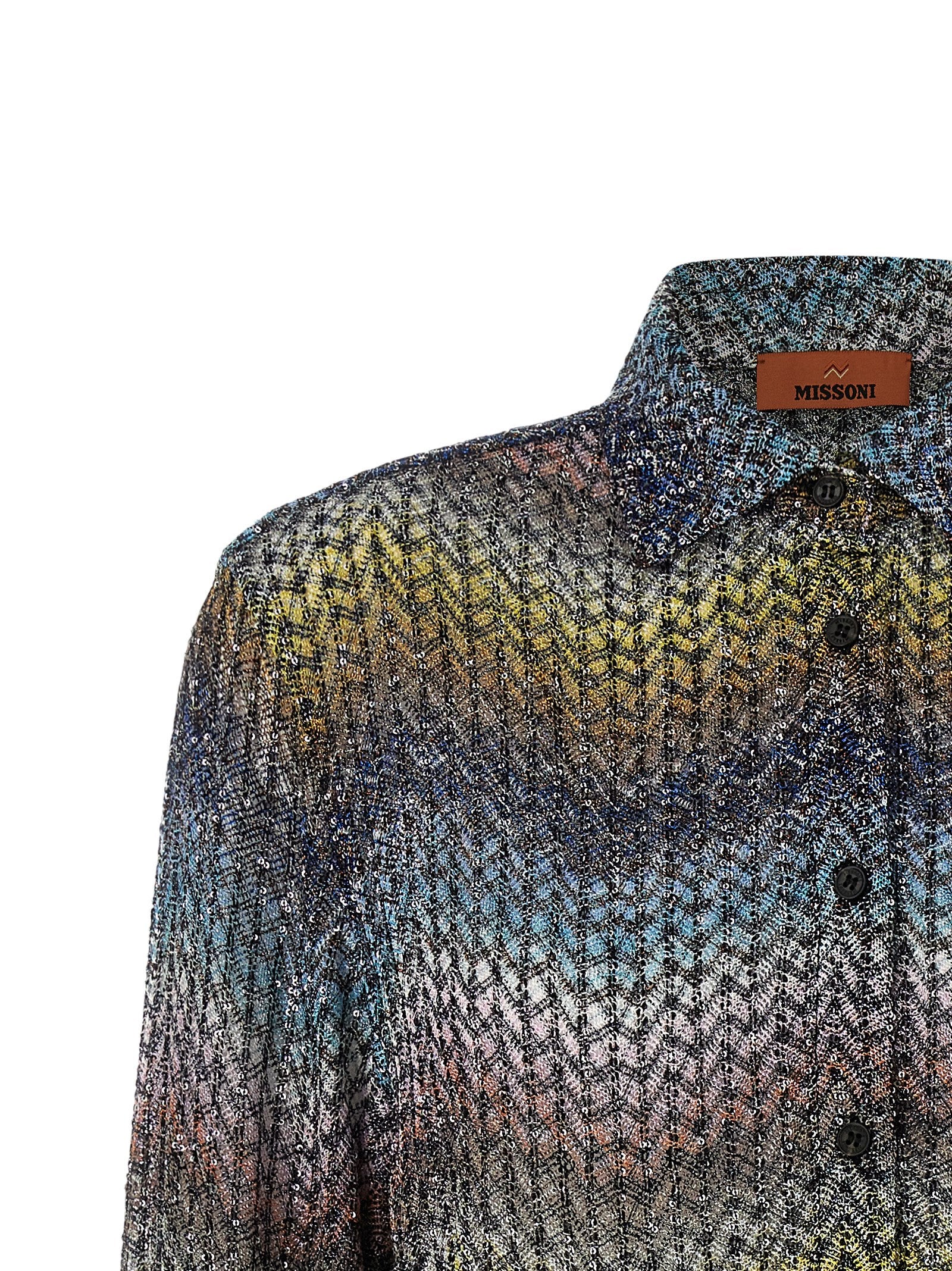 Missoni Multicolor Viscose Lamé Blouse