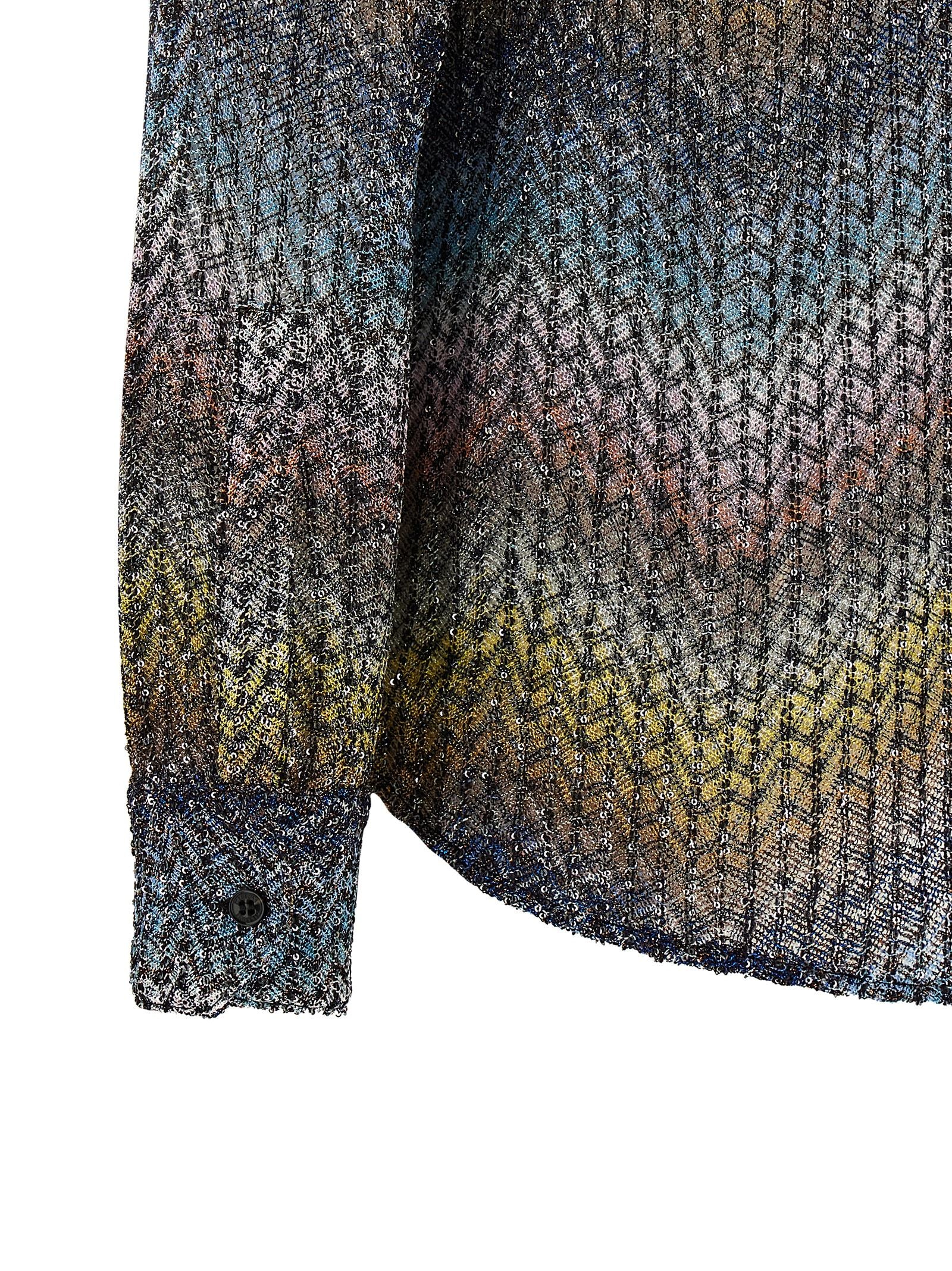 Missoni Multicolor Viscose Lamé Blouse