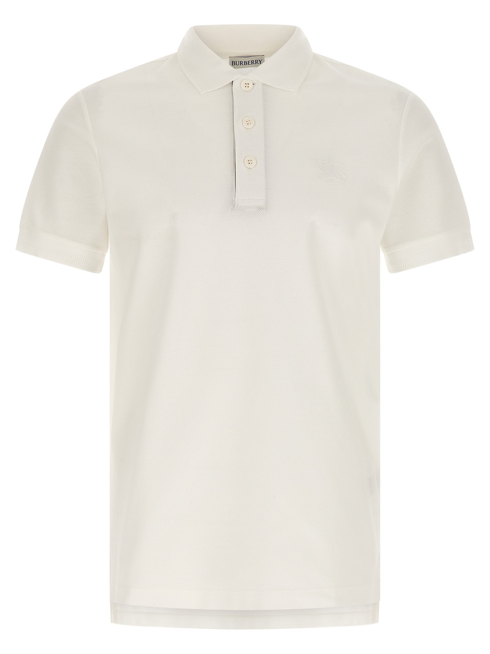 Burberry White Eddie Cotton Piqué Polo Shirt