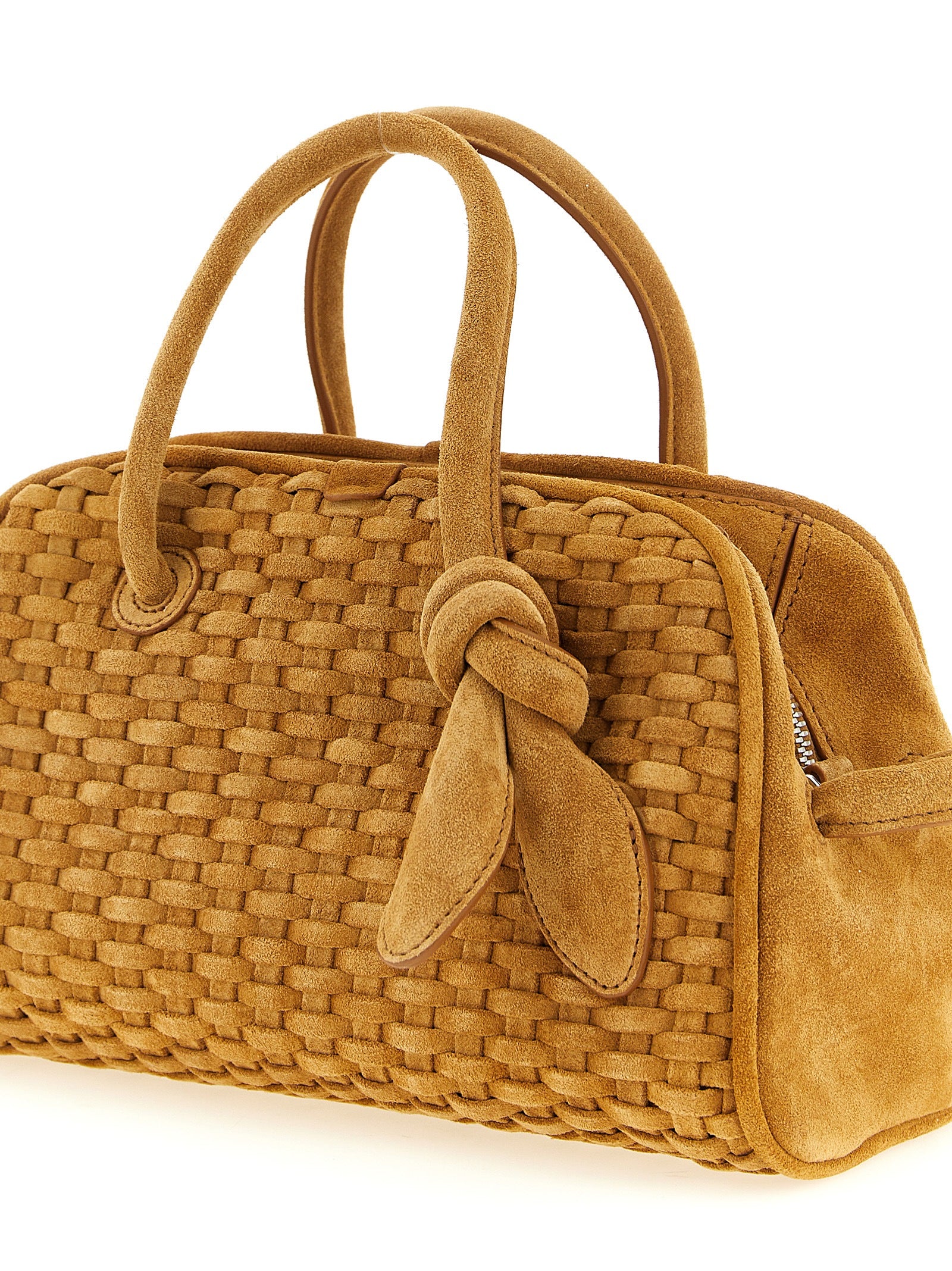 Jacquemus Beige Le Petit Turismo Bowling Handbag Leather