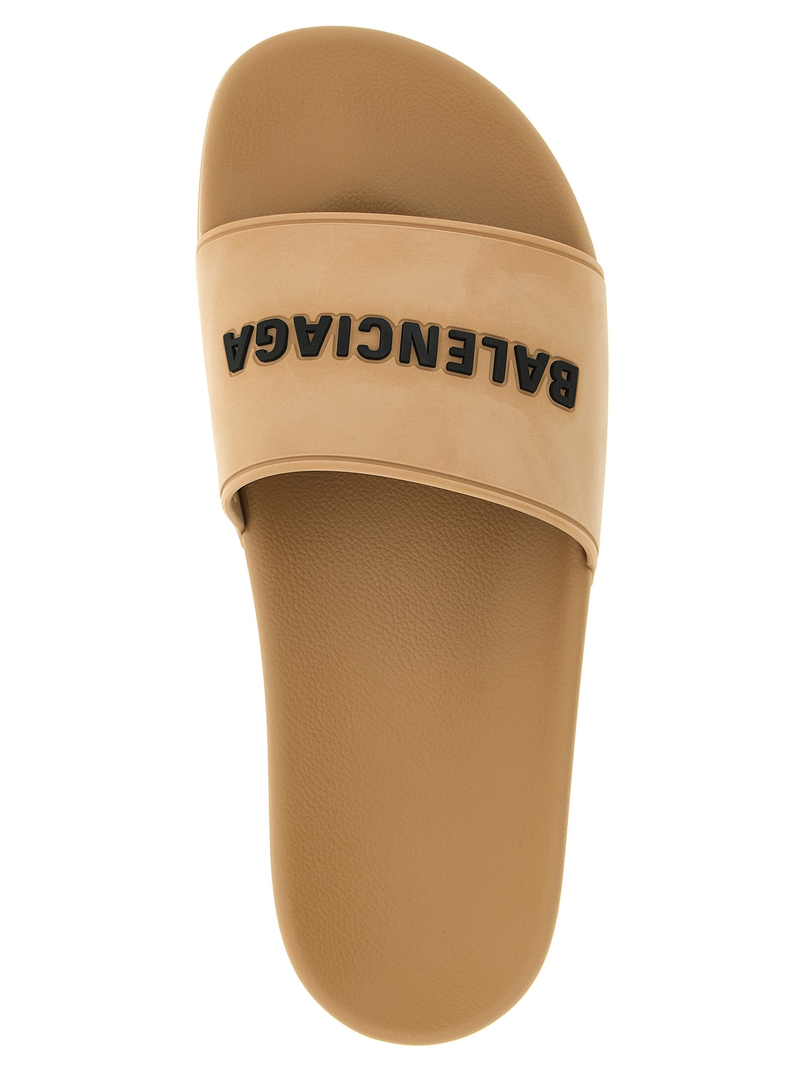 Balenciaga Beige Slide Pool Synthetic Slides