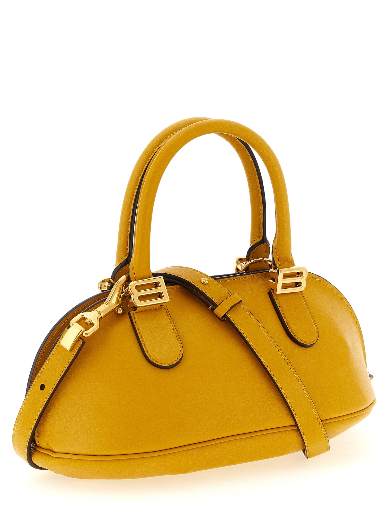 Balenciaga Yellow Mini Handbag Calf Leather