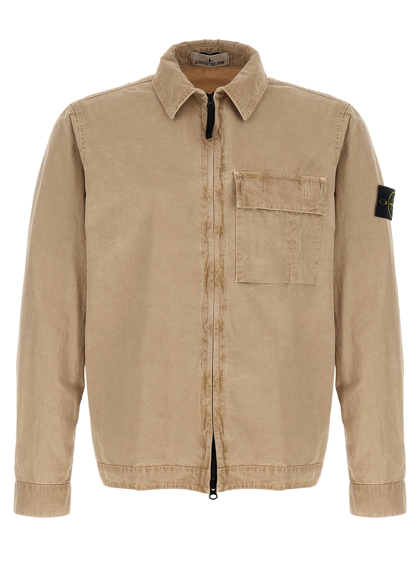 Stone Island Beige Cotton Overshirt