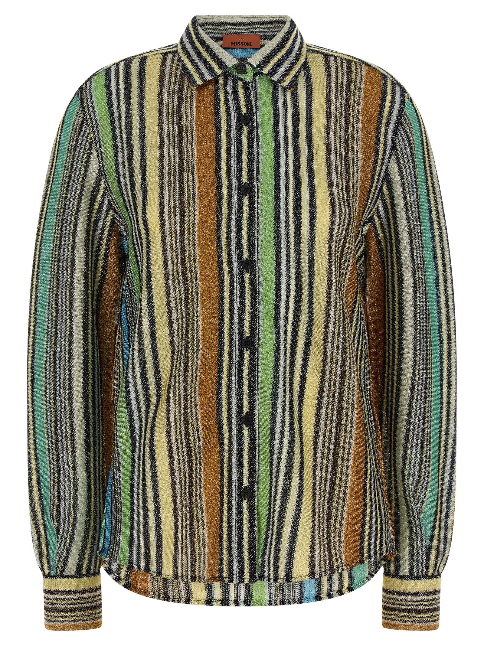 Missoni Multicolor Viscose Lamé Blouse