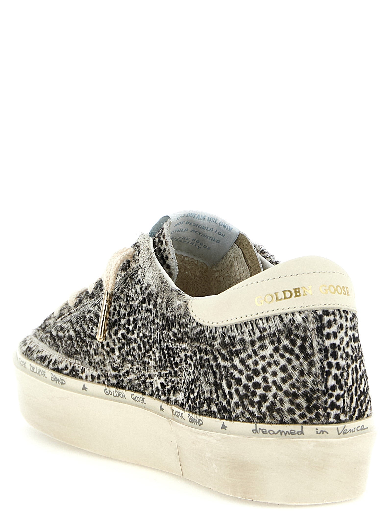 Golden Goose White Black Hi Star Leather Sneakers
