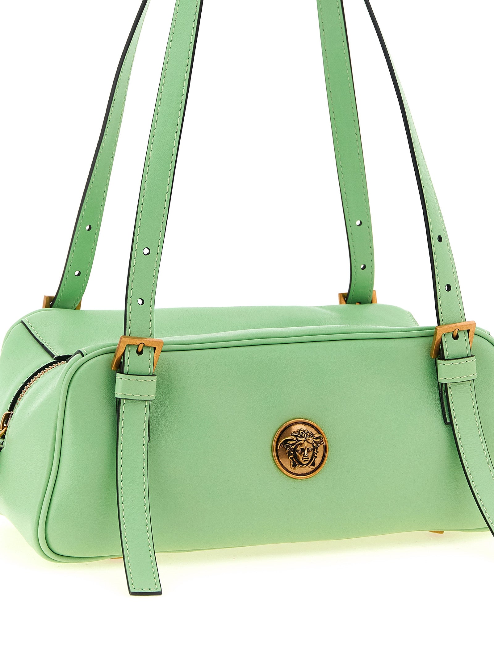 Versace Green Emblème Lambskin Shoulder Bag