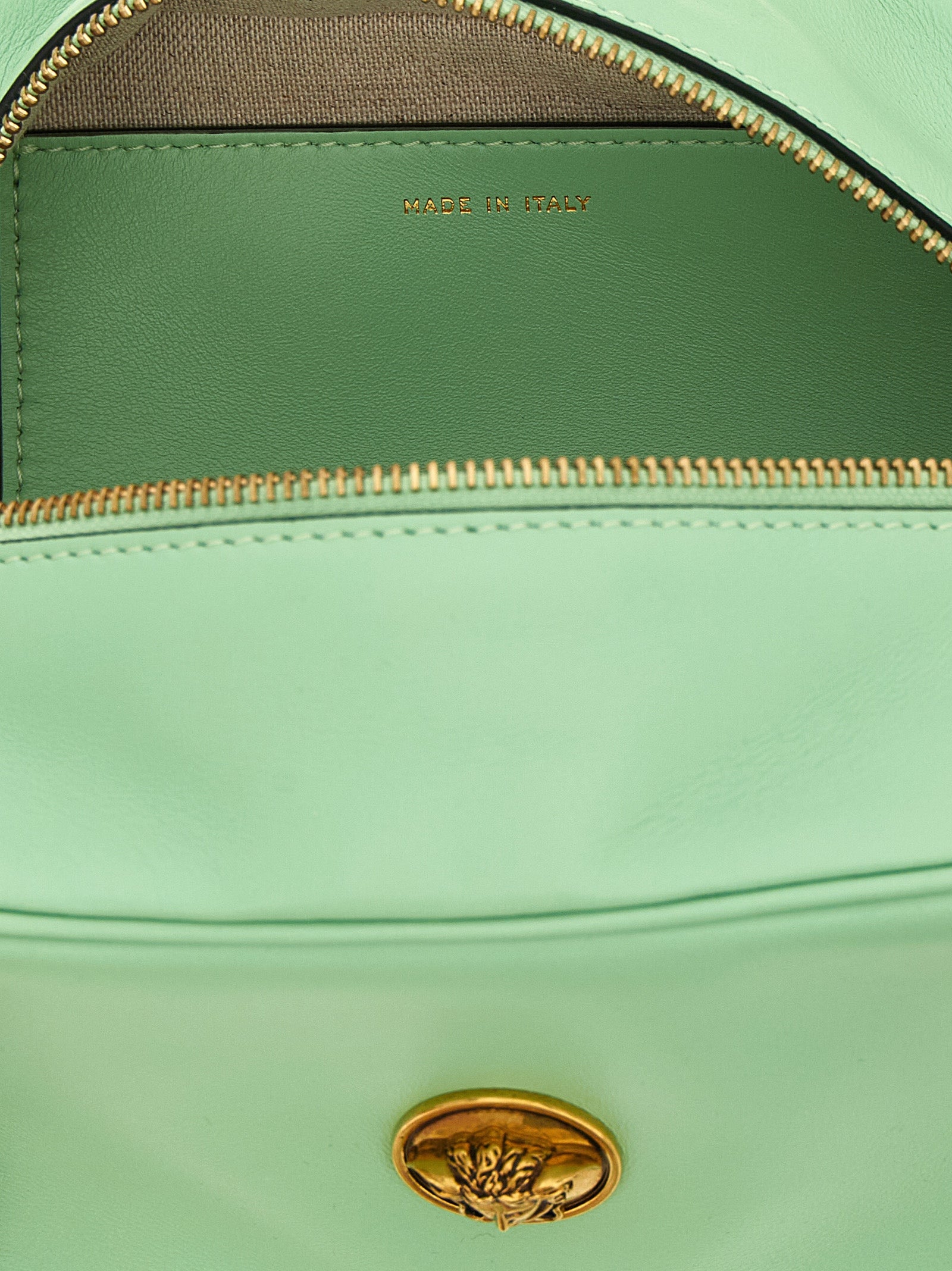 Versace Green Emblème Lambskin Shoulder Bag