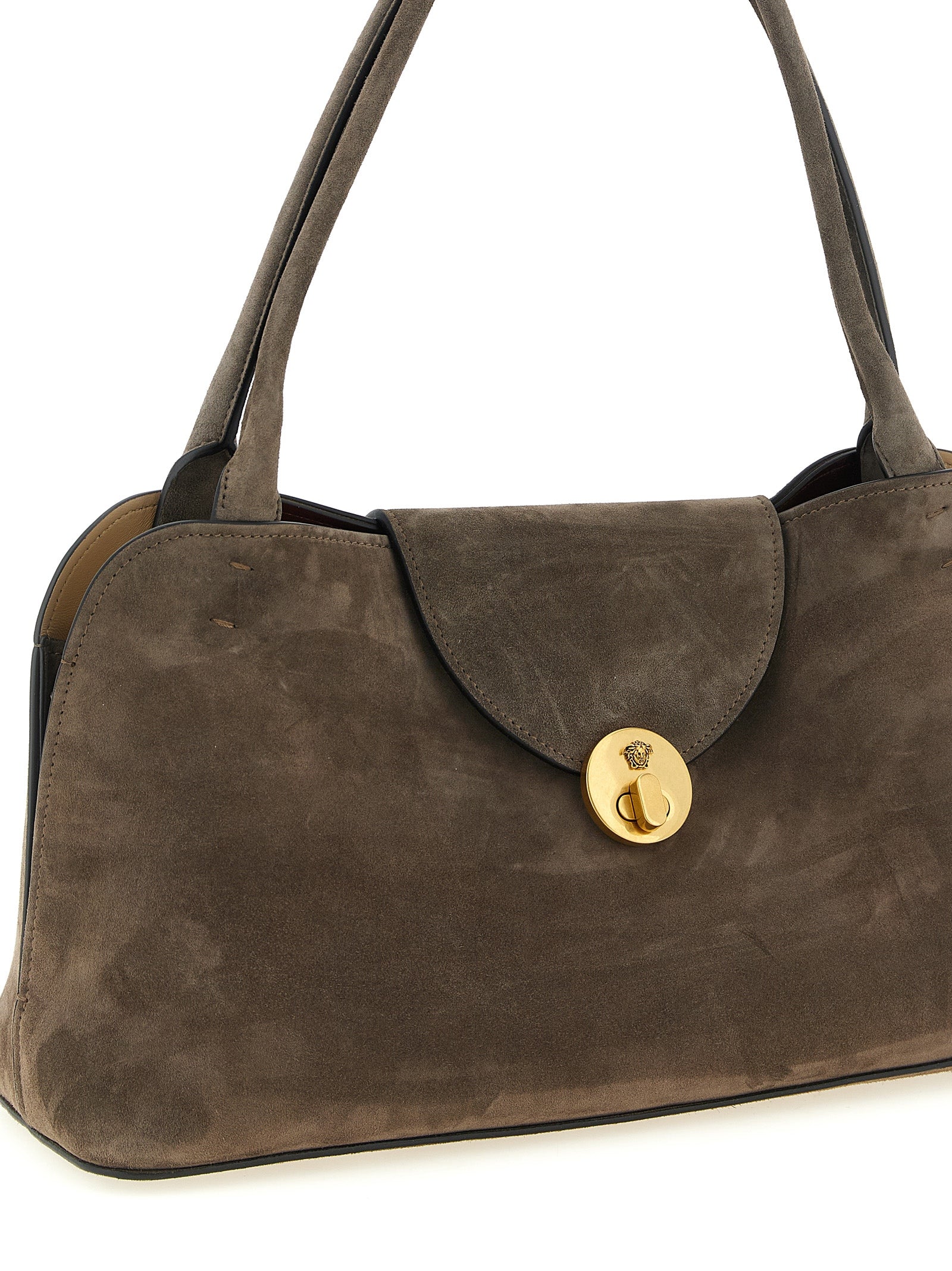 Versace Brown Vivian Shoulder Bag Calf Leather
