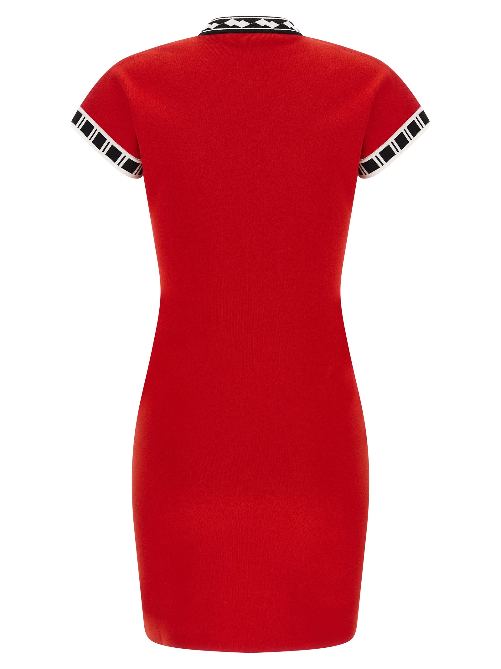 Versace Red Cotton Mini Dress