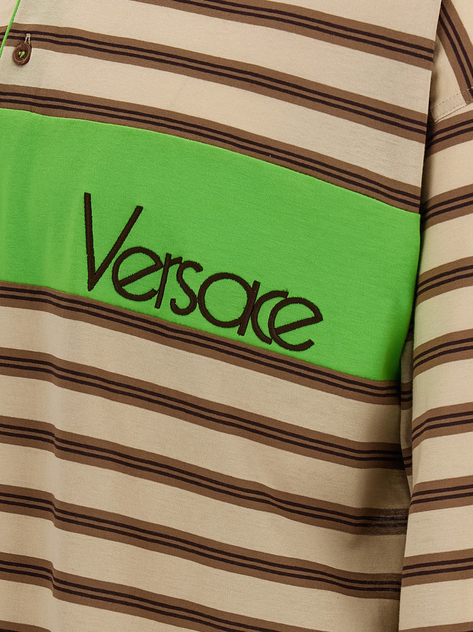 Polo Versace en coton multicolore