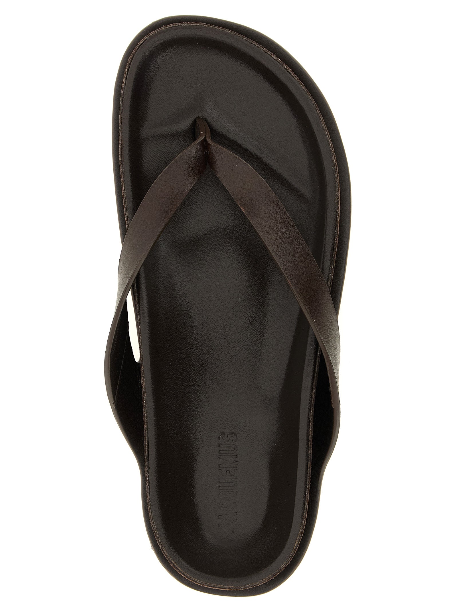 Jacquemus Brown Les Tatanes Leather Slides