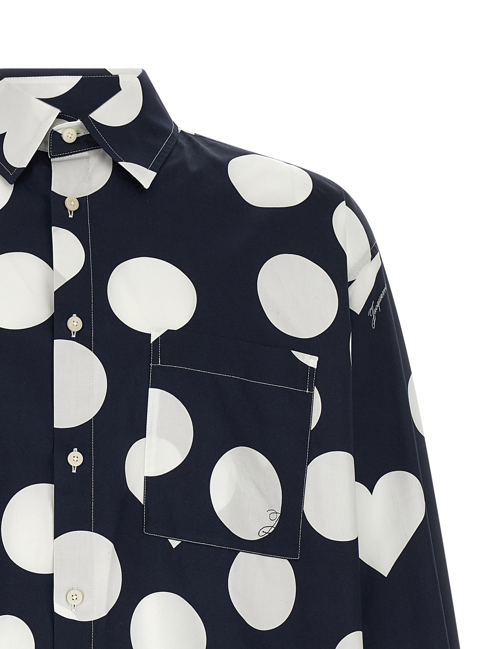 Jacquemus Blue La Chemise Camargue Cotton Blouse