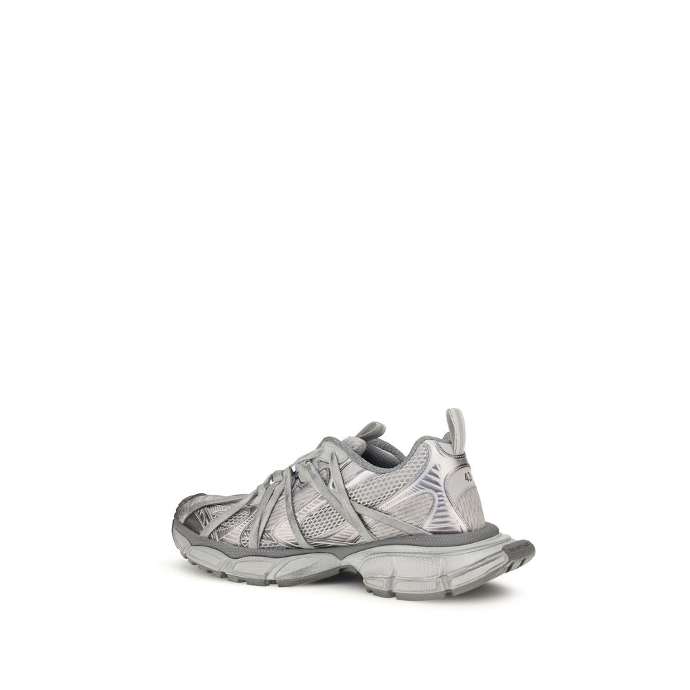Gray Synthetic Athletic Sneakers with Chunky Sole