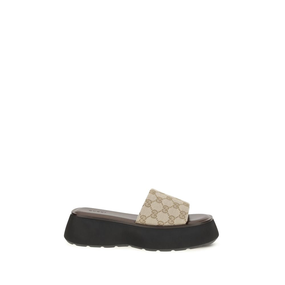 Gucci Beige Platform Sandals