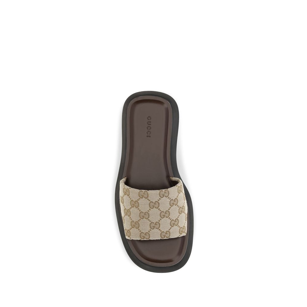 Gucci Beige Platform Sandals