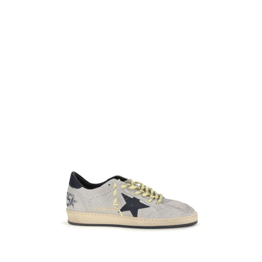 Golden Goose Gray Calf Leather Sneakers