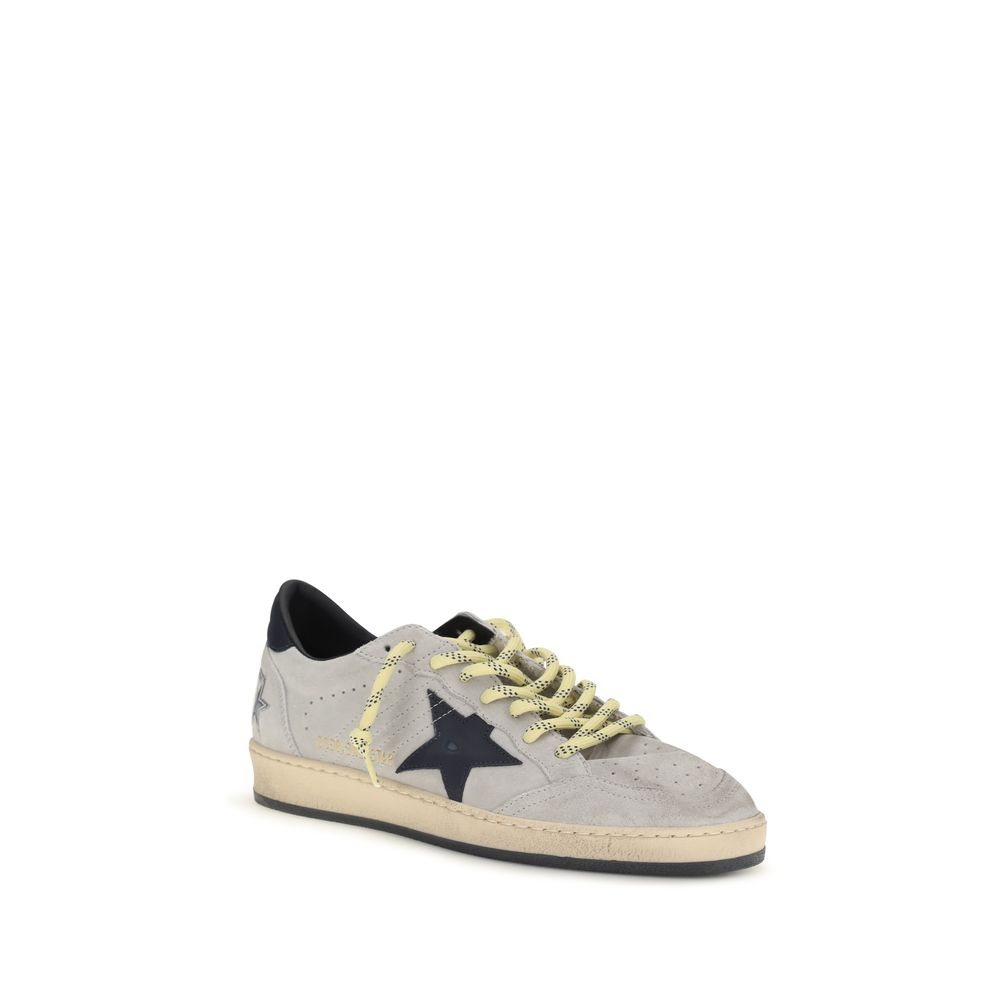 Golden Goose Gray Calf Leather Sneakers