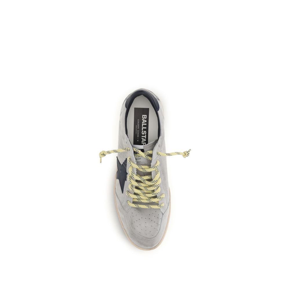 Golden Goose Gray Calf Leather Sneakers
