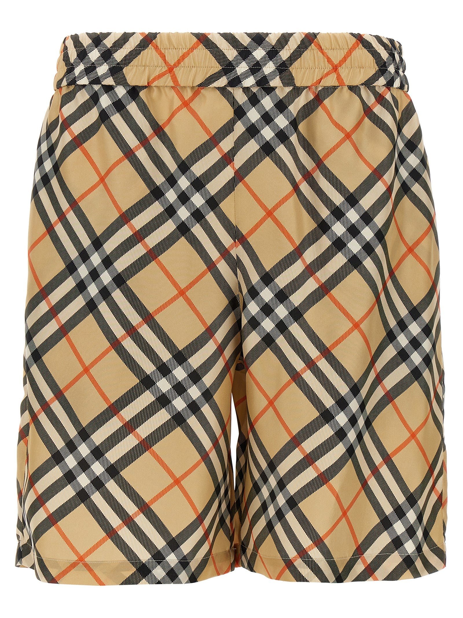 Burberry Beige Silk Poplin Bermuda Shorts