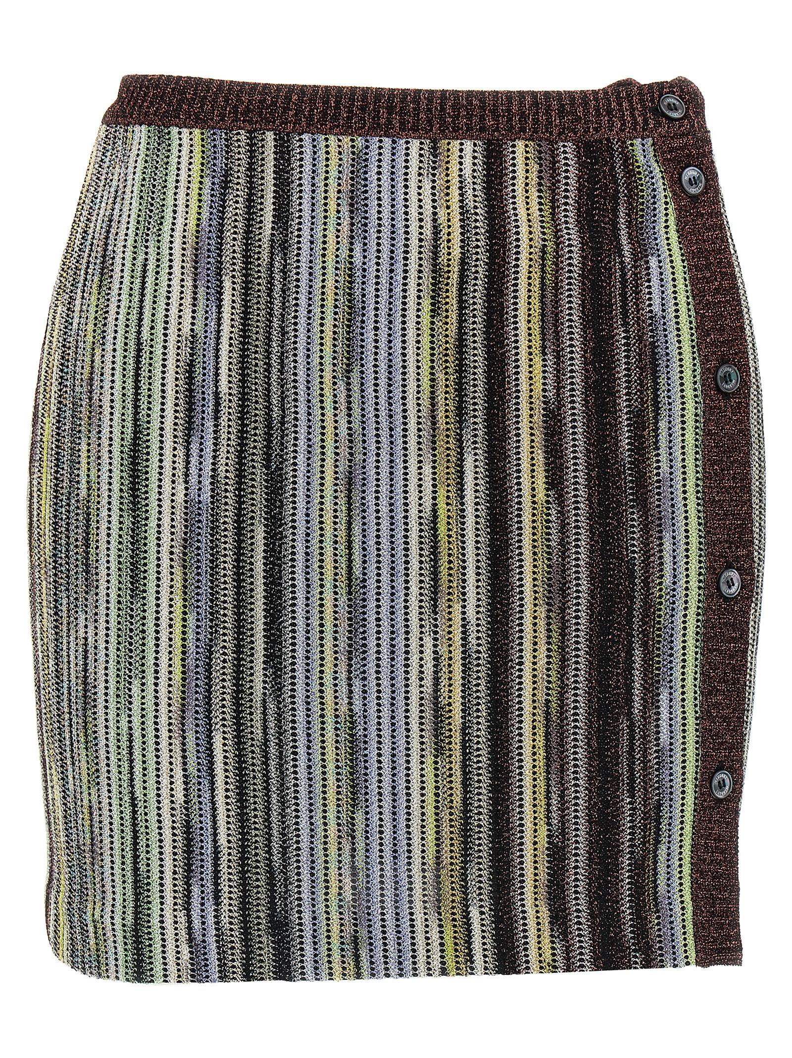Missoni Multicolor Viscose Lamé Long Skirt