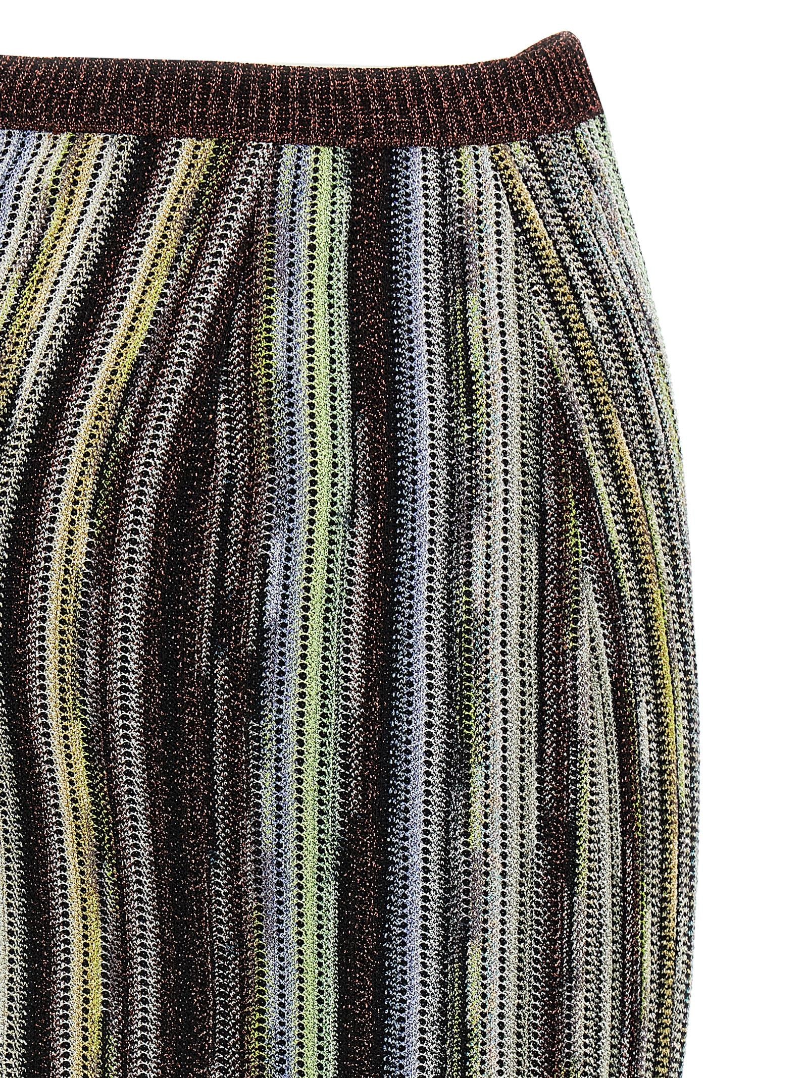 Missoni Multicolor Viscose Lamé Long Skirt