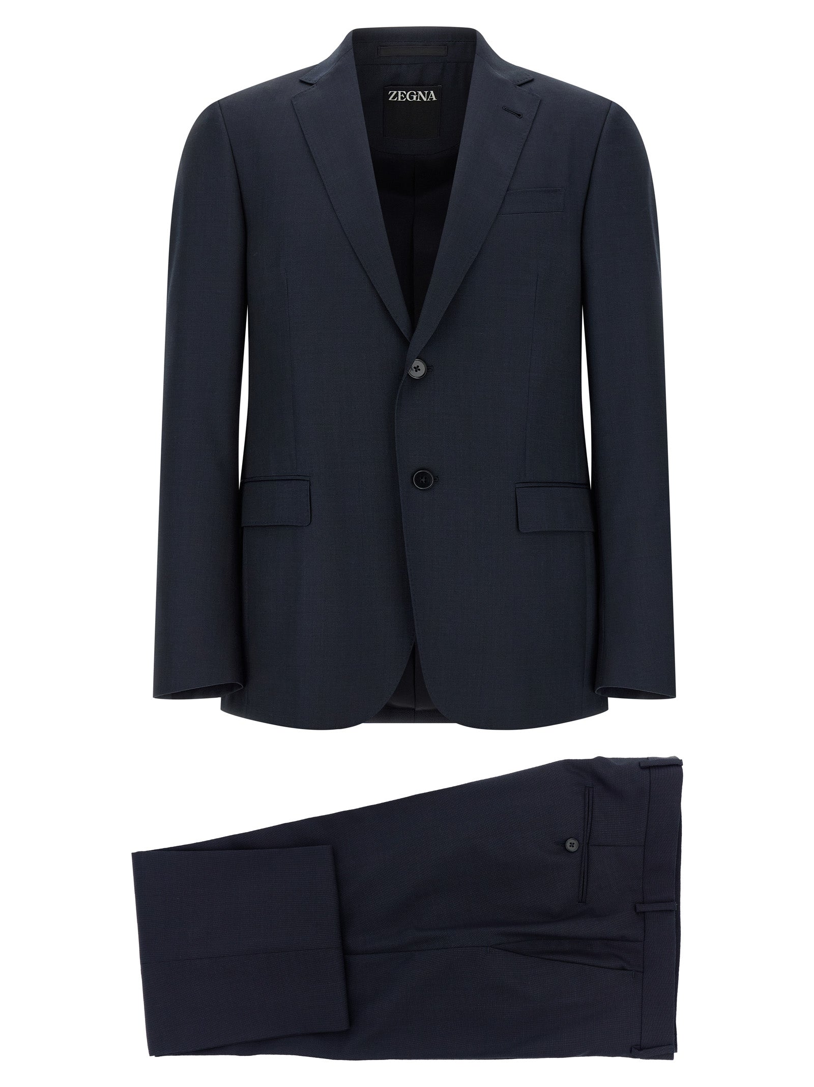 ZEGNA Blue Two-Piece Wool Suit