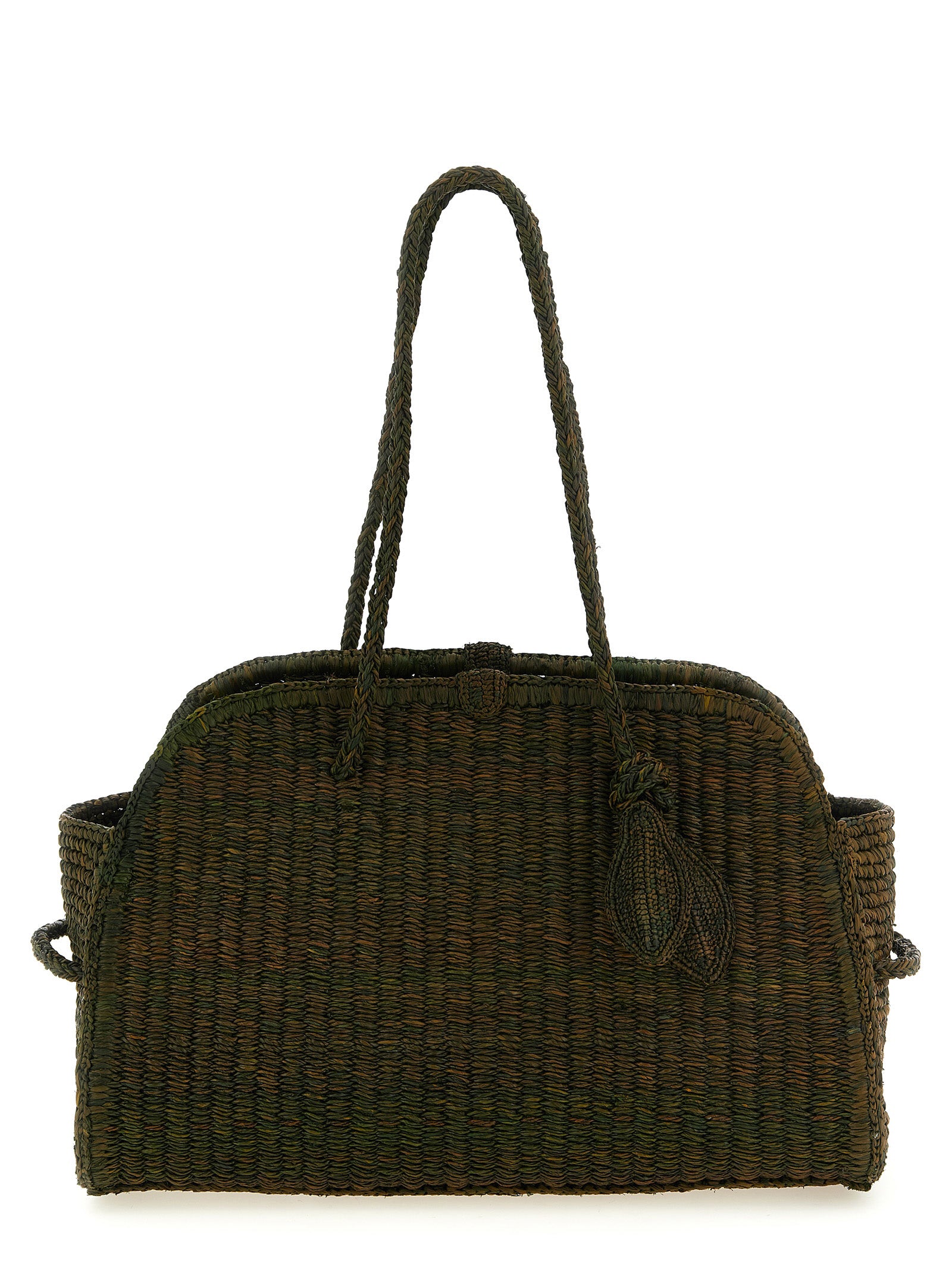 Jacquemus Green Le Turismo Raffia Tote Bag
