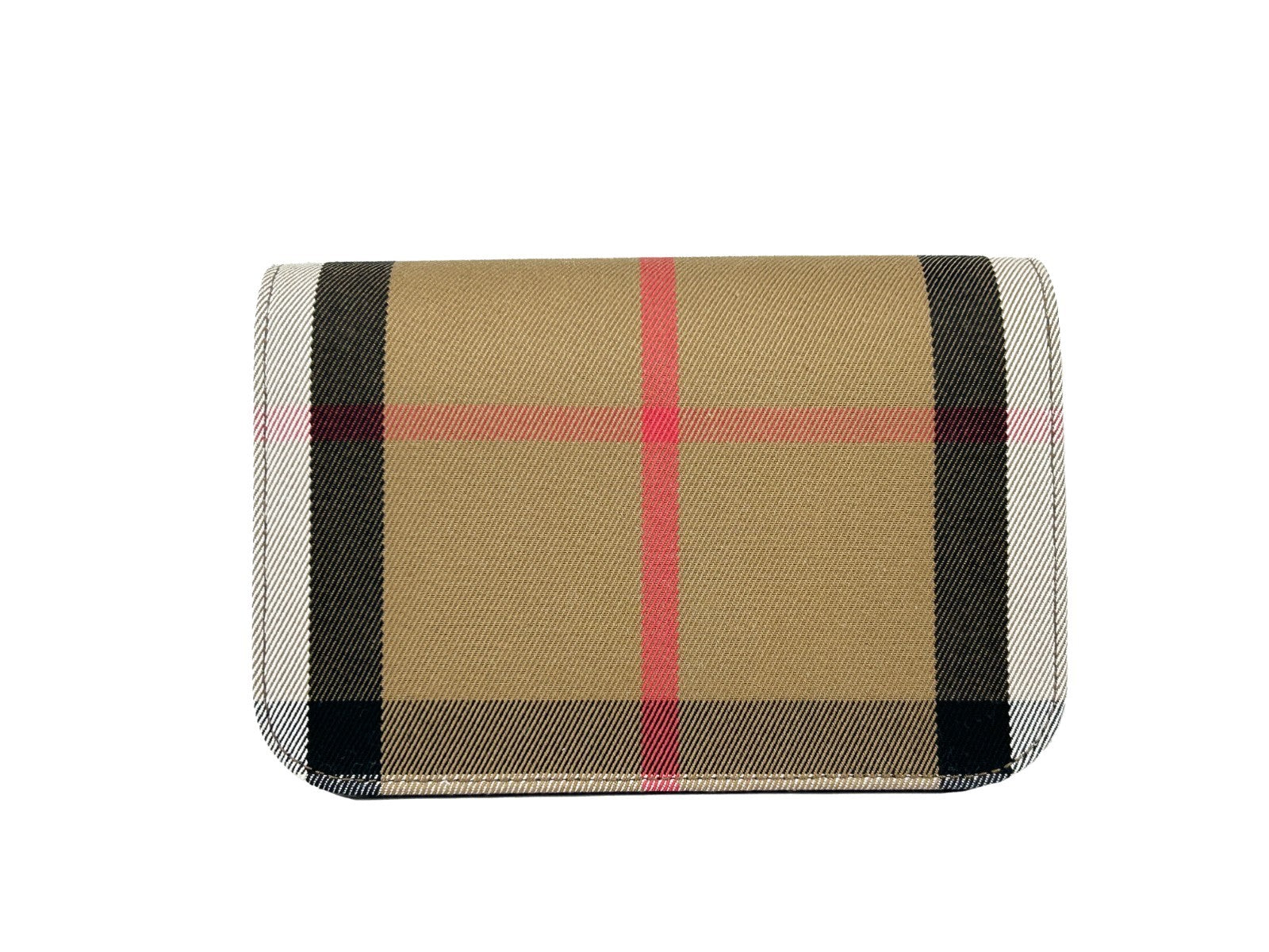 Burberry Leather Madison Crossbody Bag with Check Pattern