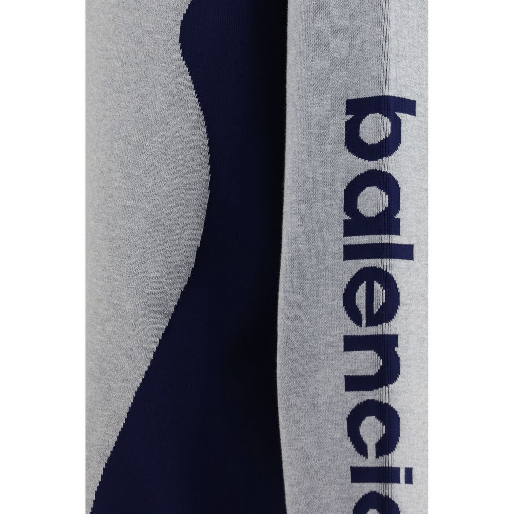 Gray Cotton Zip-Up Sweatshirt by Balenciaga